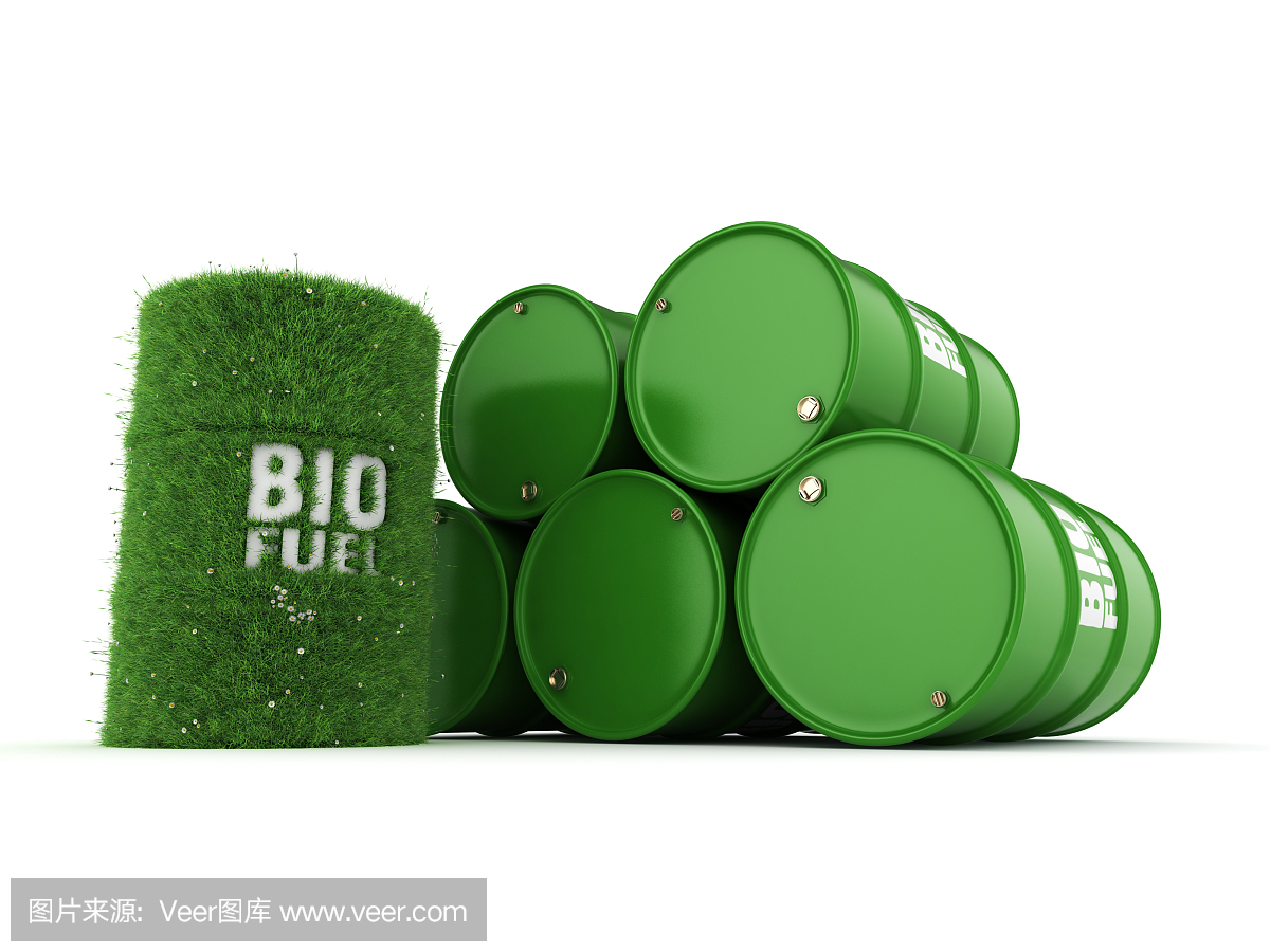 3D渲染桶的生物燃料
